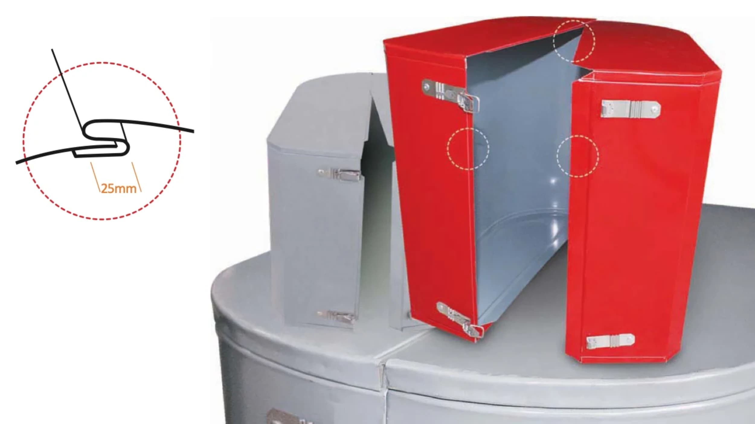 Prefabricated ClickClad Valve Cover sections with 25 millimetre interlocking joint detail
